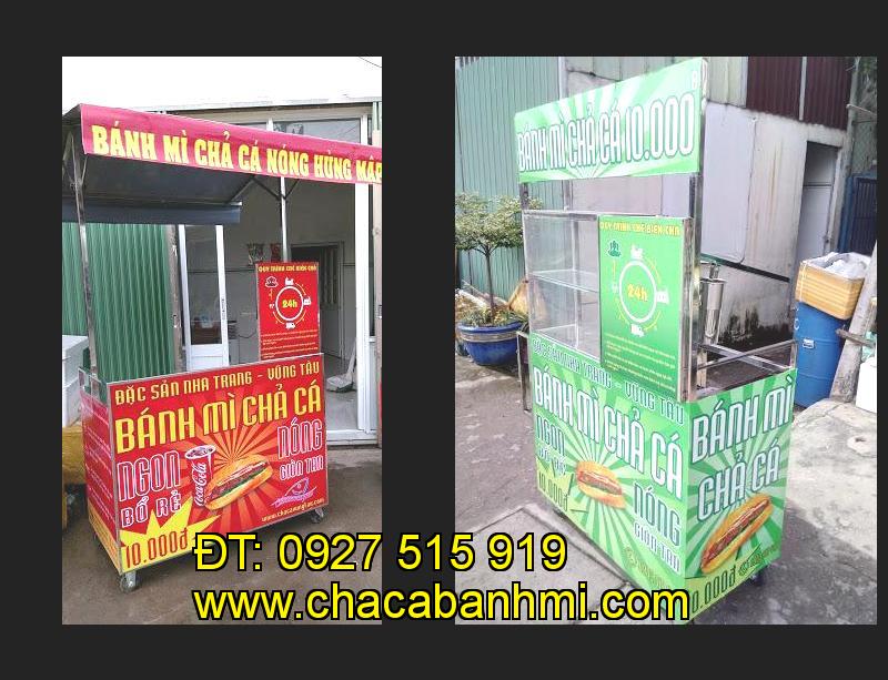 xe bánh mì chả cá inox tại tỉnh Tây Ninh