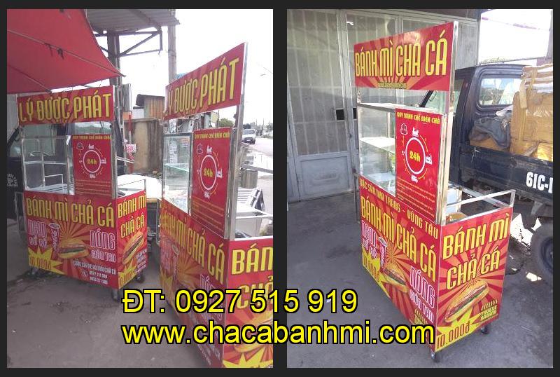 xe bánh mì chả cá inox tại tỉnh Bạc Liêu