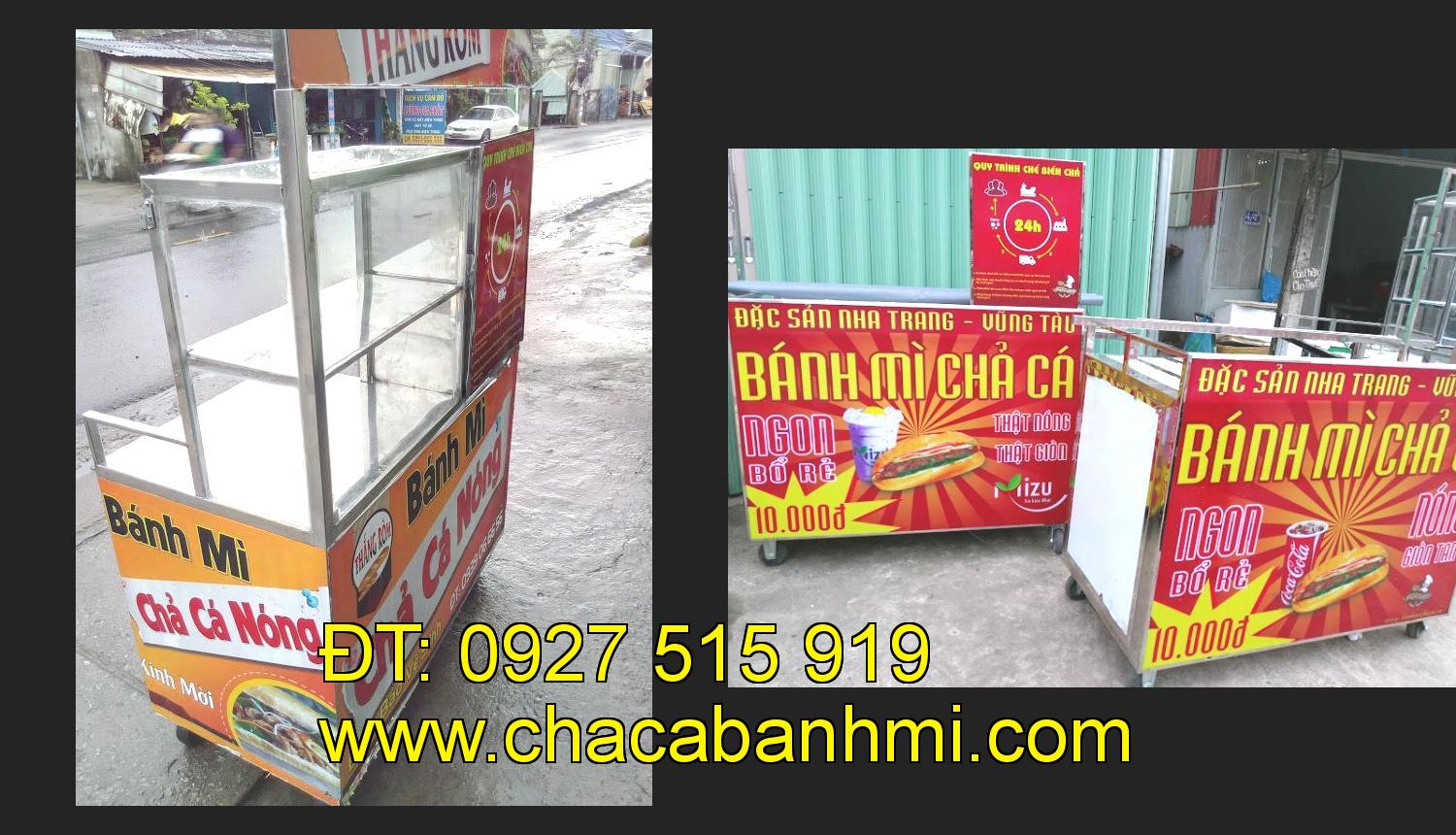 xe bánh mì chả cá inox tại tỉnh Bạc Liêu