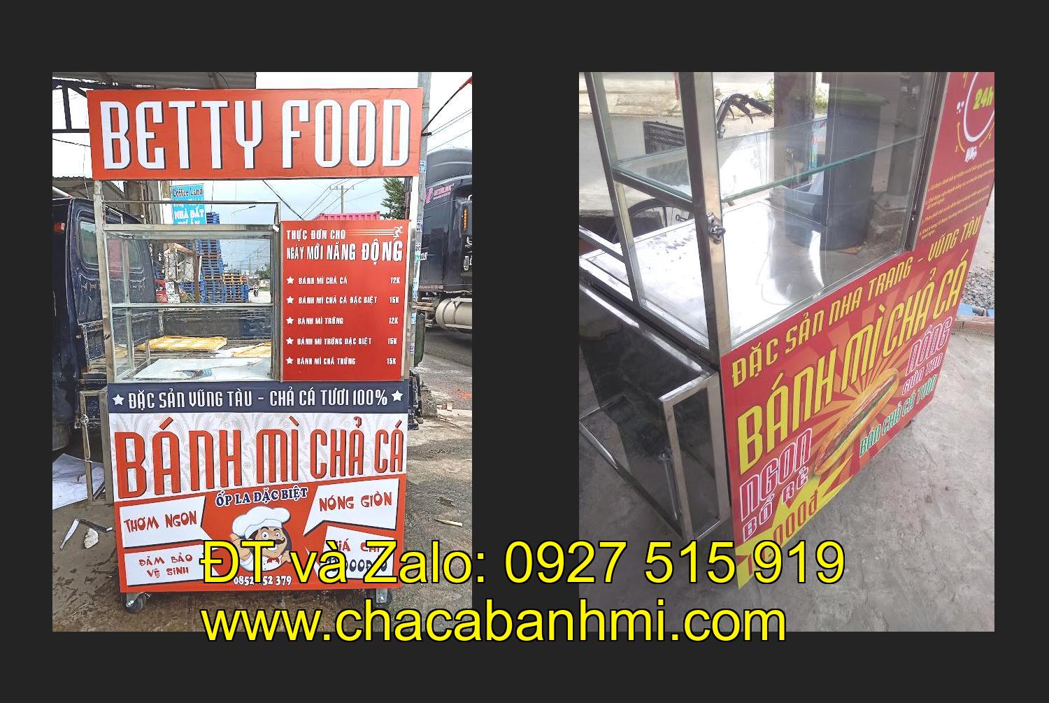 xe bánh mì chả cá inox tại tỉnh Điện Biên