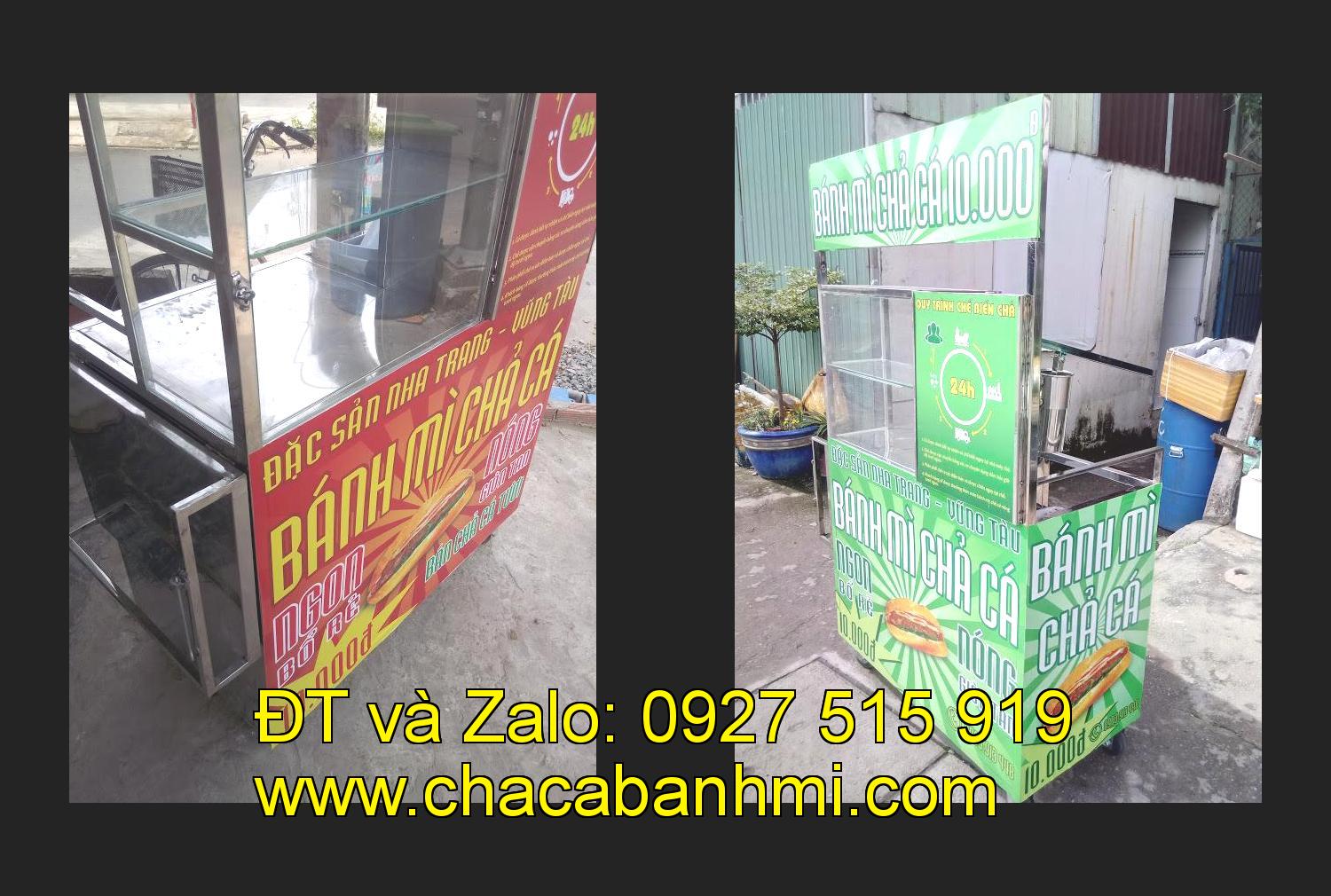 xe bánh mì chả cá inox tại tỉnh Đồng Nai