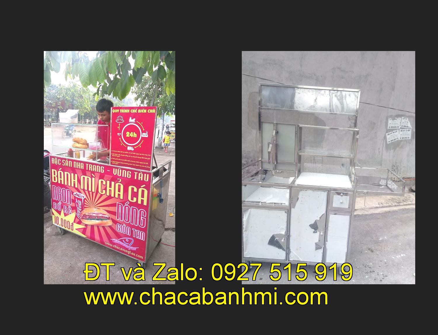 xe bánh mì chả cá inox tại tỉnh Hà Nội