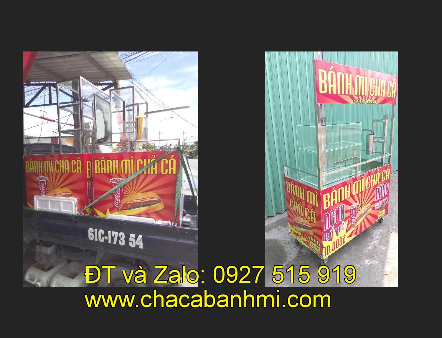 xe bánh mì chả cá inox tại tỉnh Hà Nội