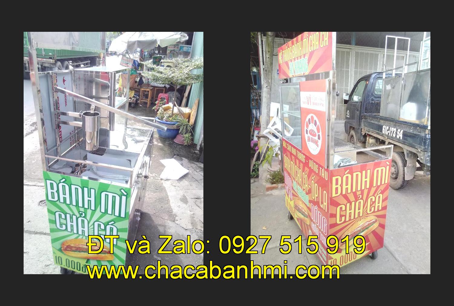 xe bánh mì chả cá inox tại tỉnh Hà Tĩnh
