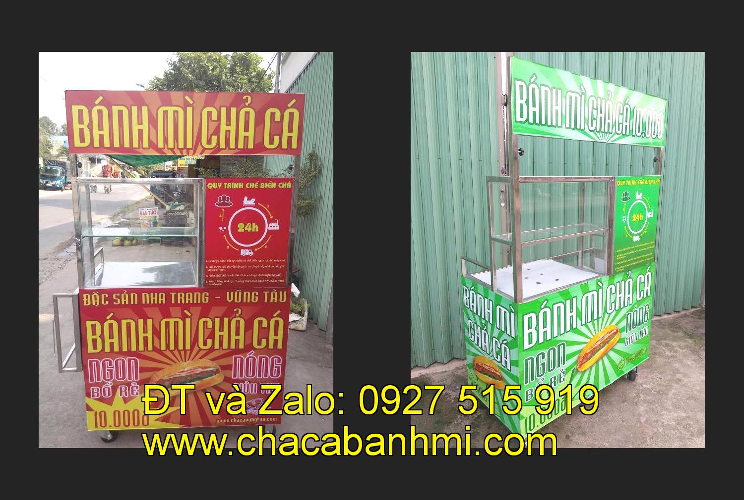 xe bánh mì chả cá inox tại tỉnh Nam Định