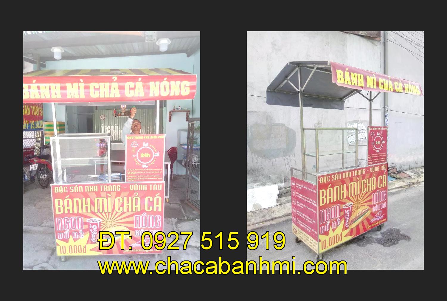 xe bánh mì chả cá inox tại tỉnh Ninh Thuận