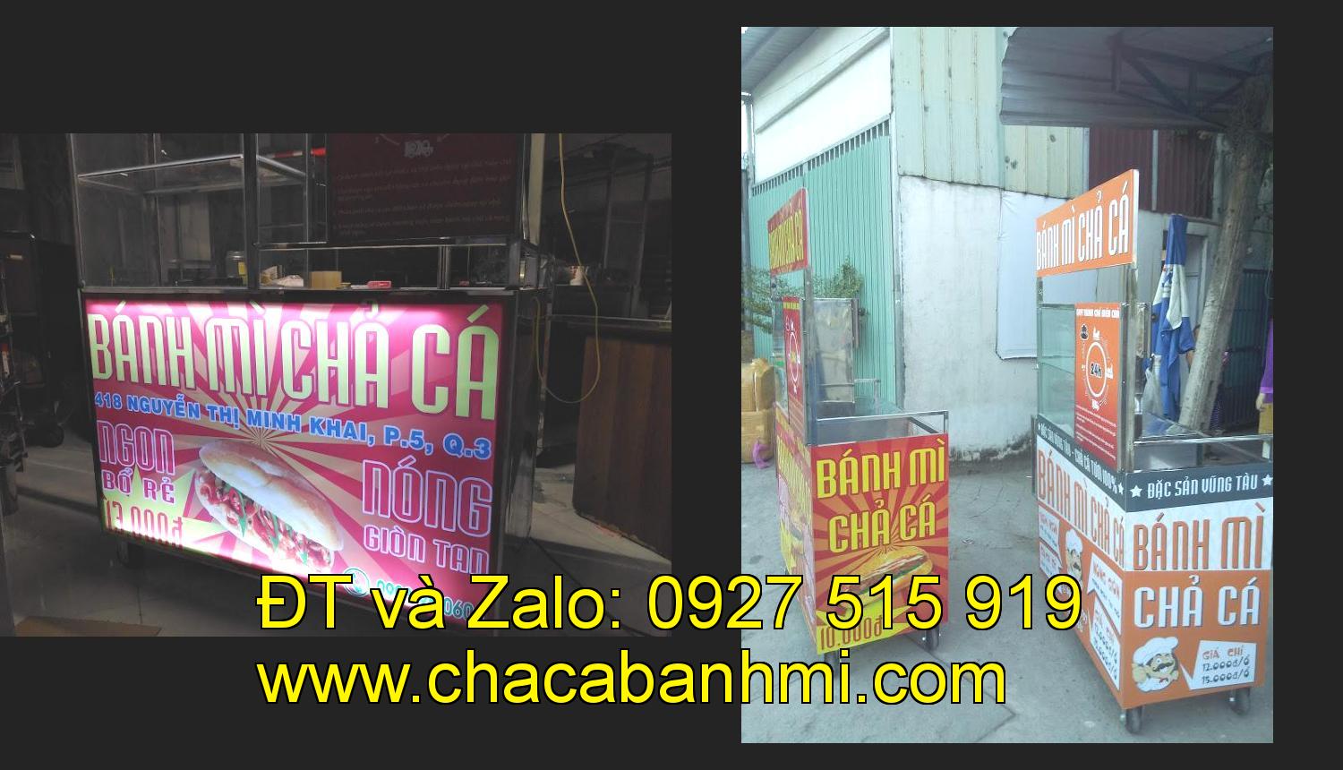 xe bánh mì chả cá inox tại tỉnh Phú Yên