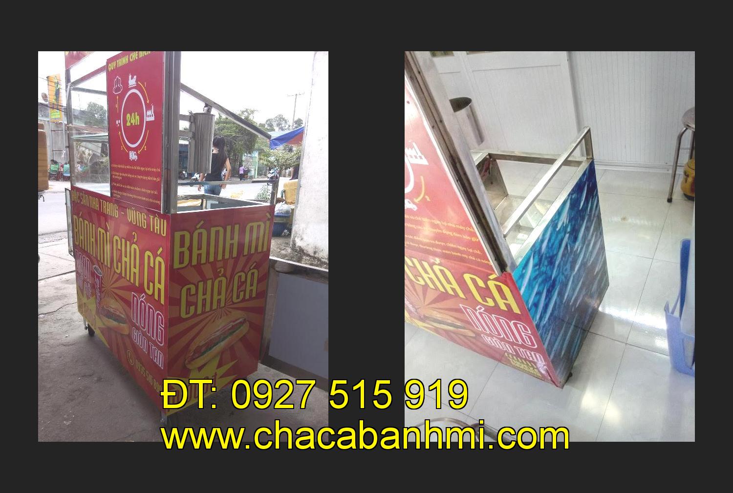 xe bánh mì chả cá inox tại tỉnh Quảng Bình