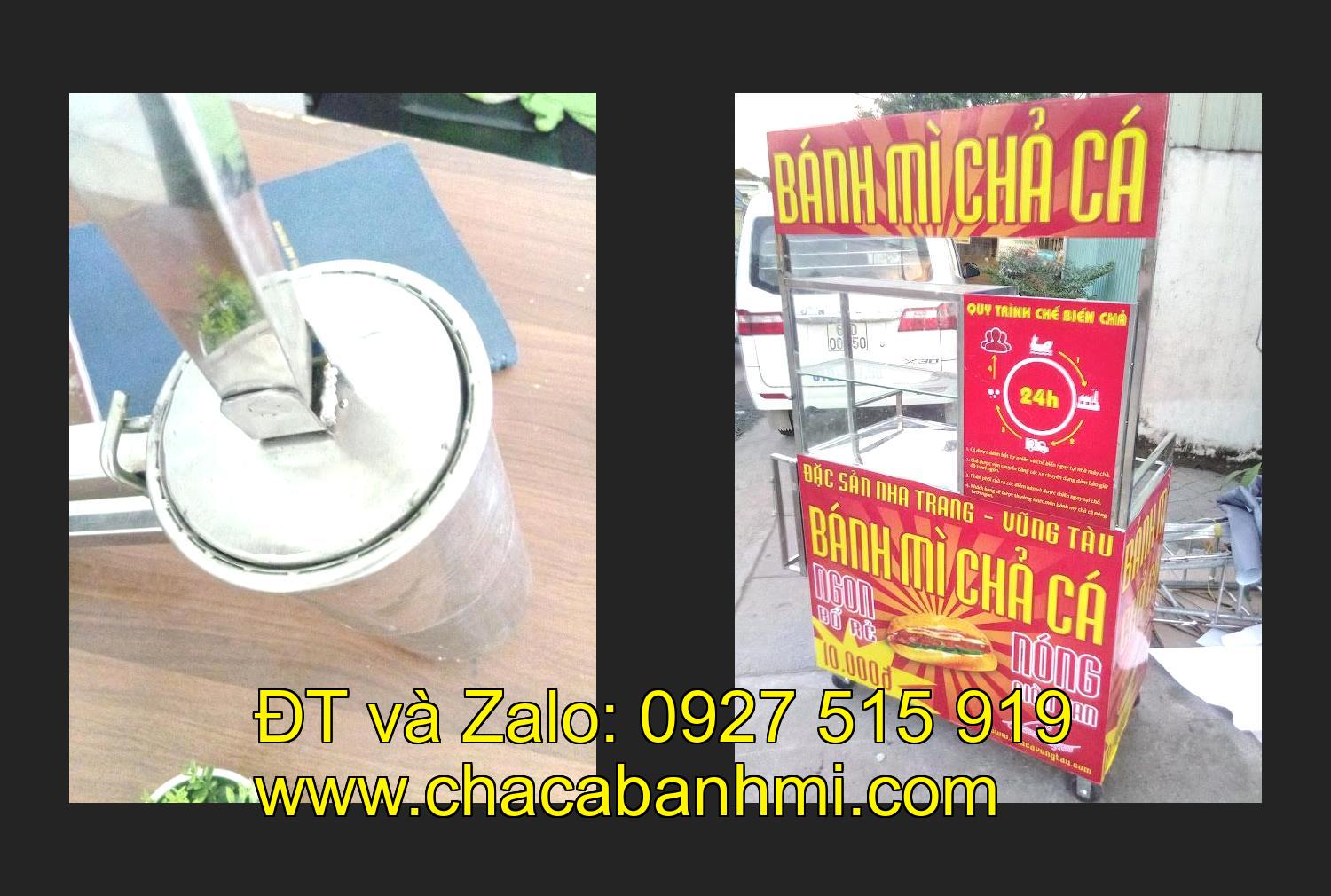 xe bánh mì chả cá inox tại tỉnh Quảng Ninh