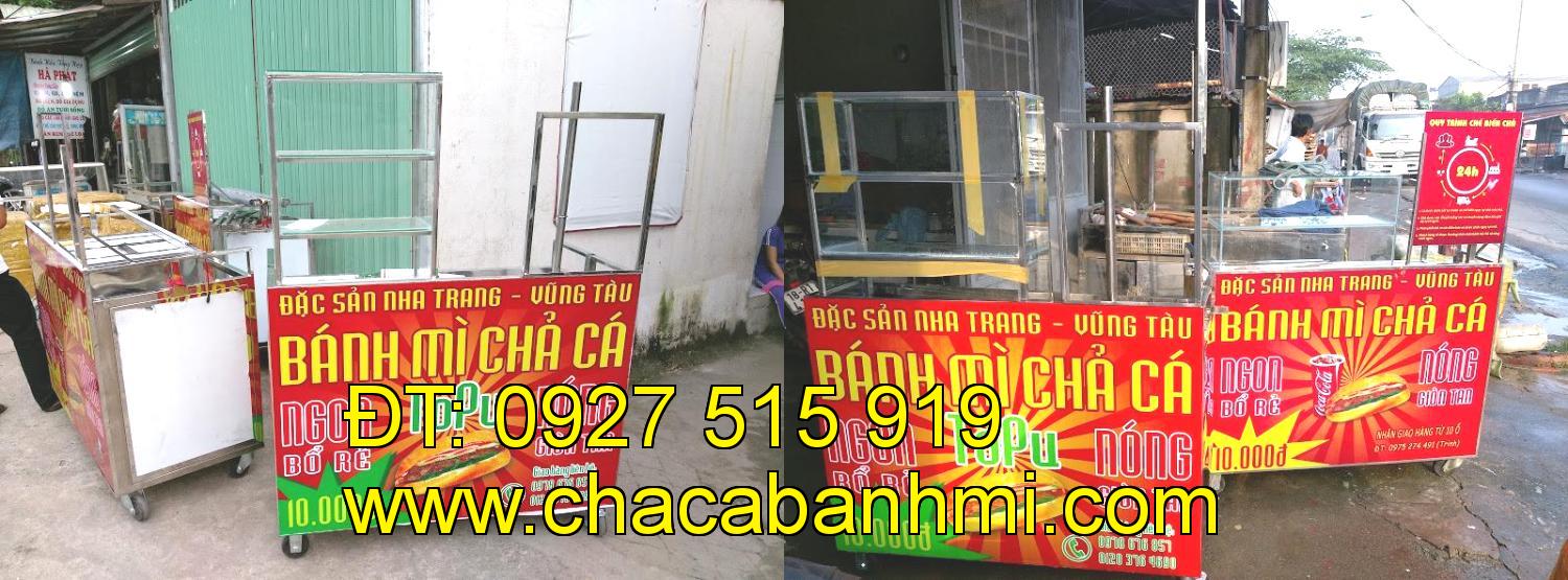 xe bánh mì chả cá inox tại tỉnh Quảng Ninh