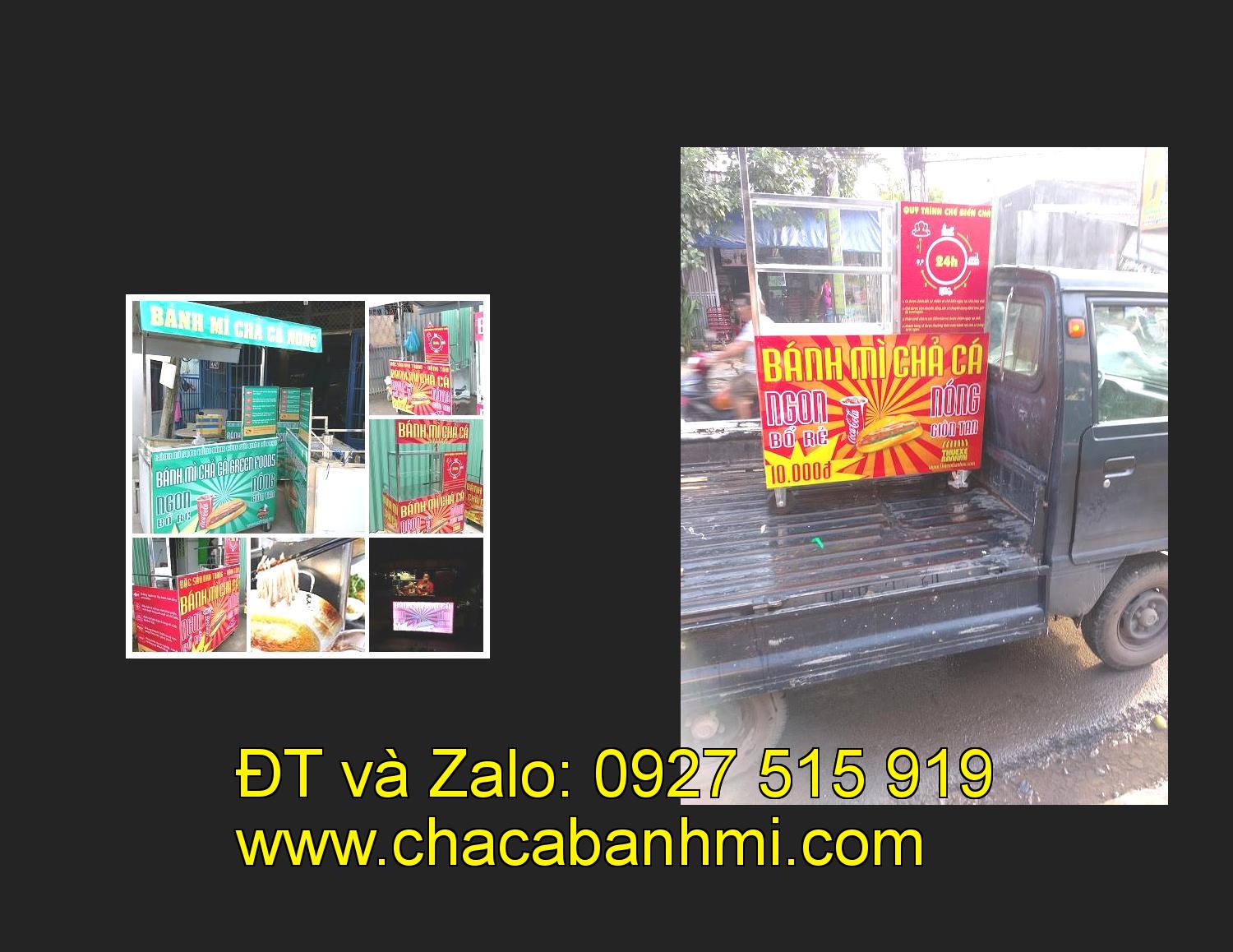 xe bánh mì chả cá inox tại tỉnh Thái Bình