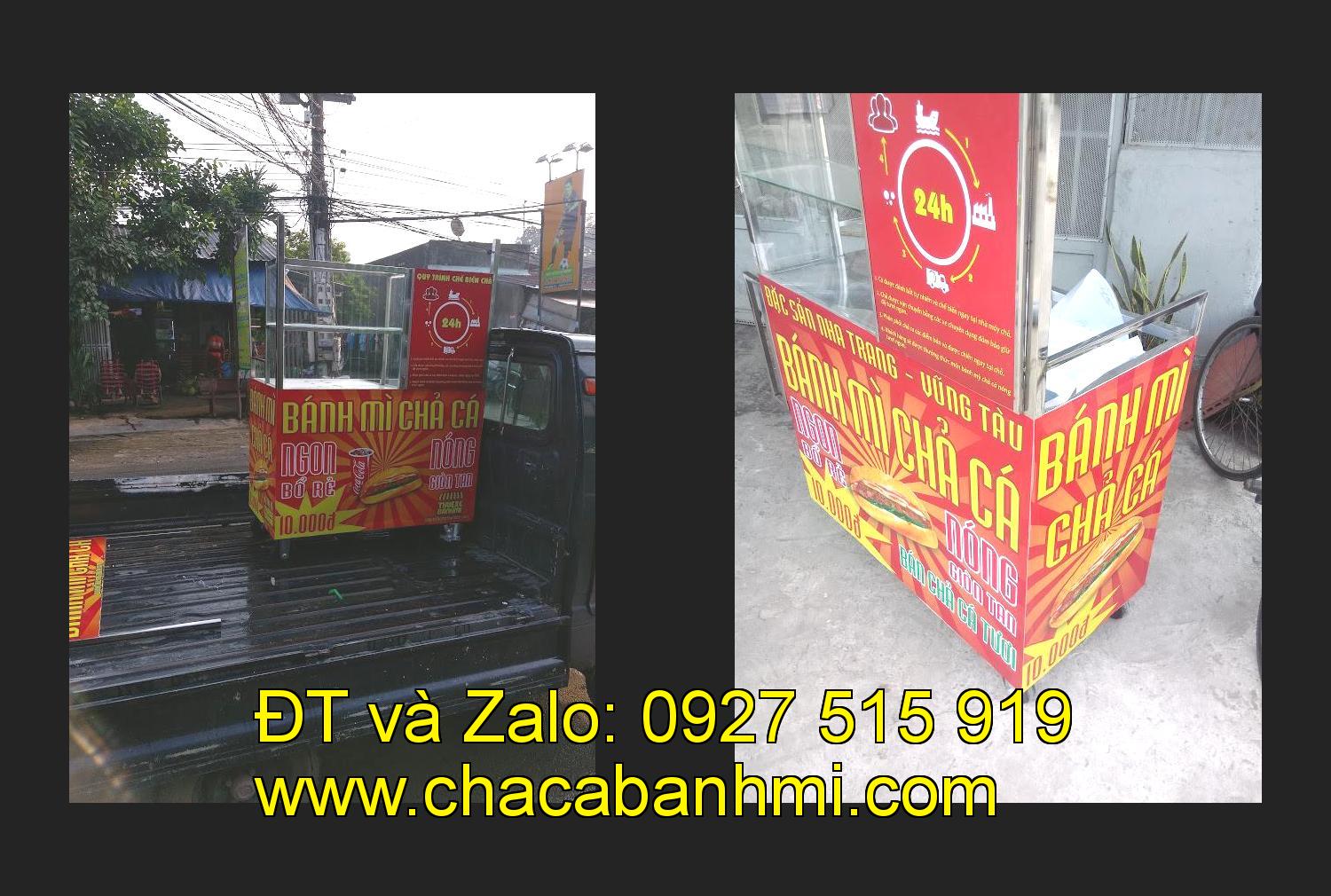 xe bánh mì chả cá inox tại tỉnh Thanh Hóa